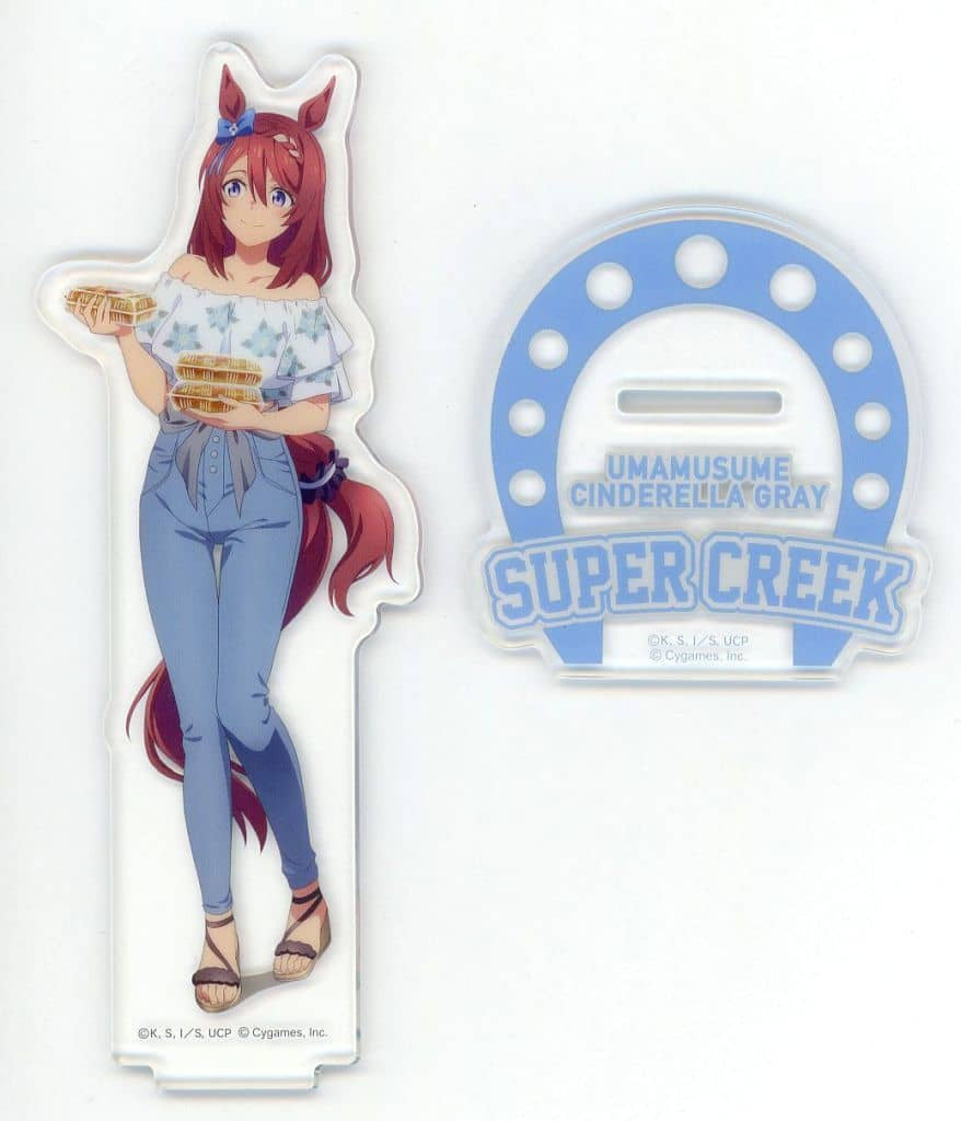 Super Creek Acrylic Stand - Umamusume: Cinderella Gray × Lawson Collaboration (Used) 65×125mm with Base 65×65mm
