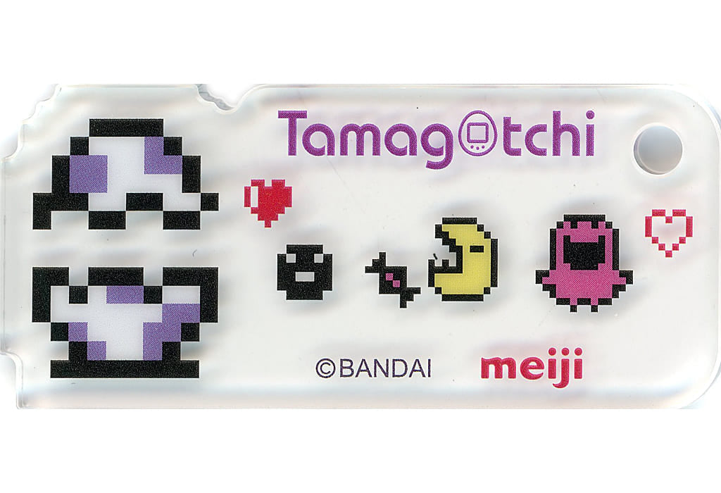 Tamagotchi x Meiji Tamago Acrylic Charm