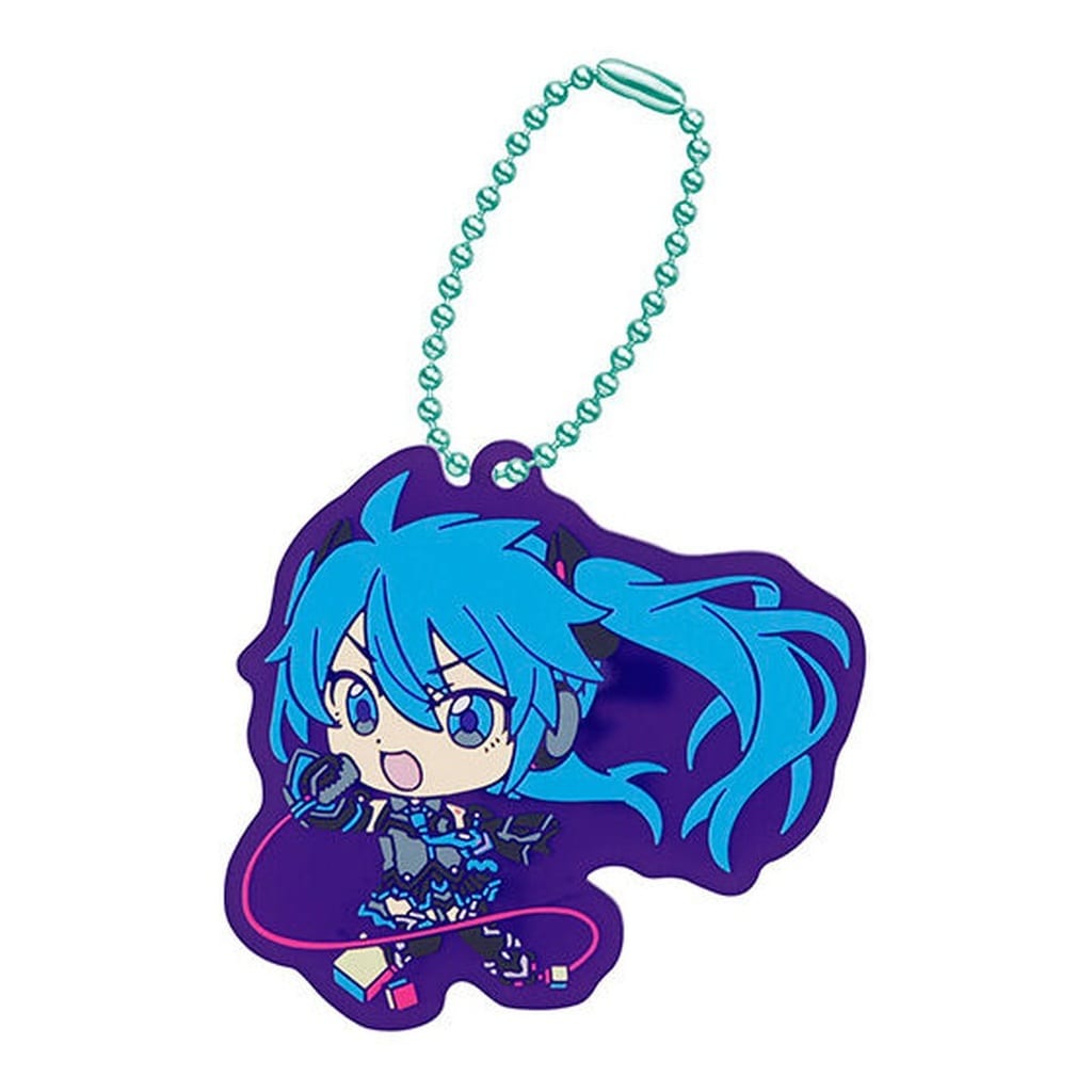Hatsune Miku (Magical Mirai 2014 ver.) Rubber Mascot Keychain — B Prize Bandai, ~6 cm (Pre-owned)