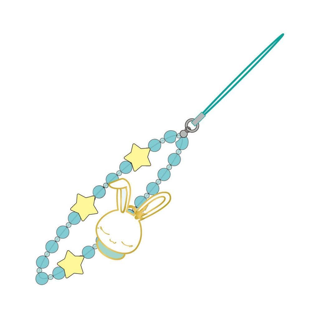 Momo Beads Strap with Kero-chan Metal Charm - Cardcaptor Sakura: Clear Card Arc Strap (Ensky, Approx. 140 x 40 x 10 mm) Pre-owned