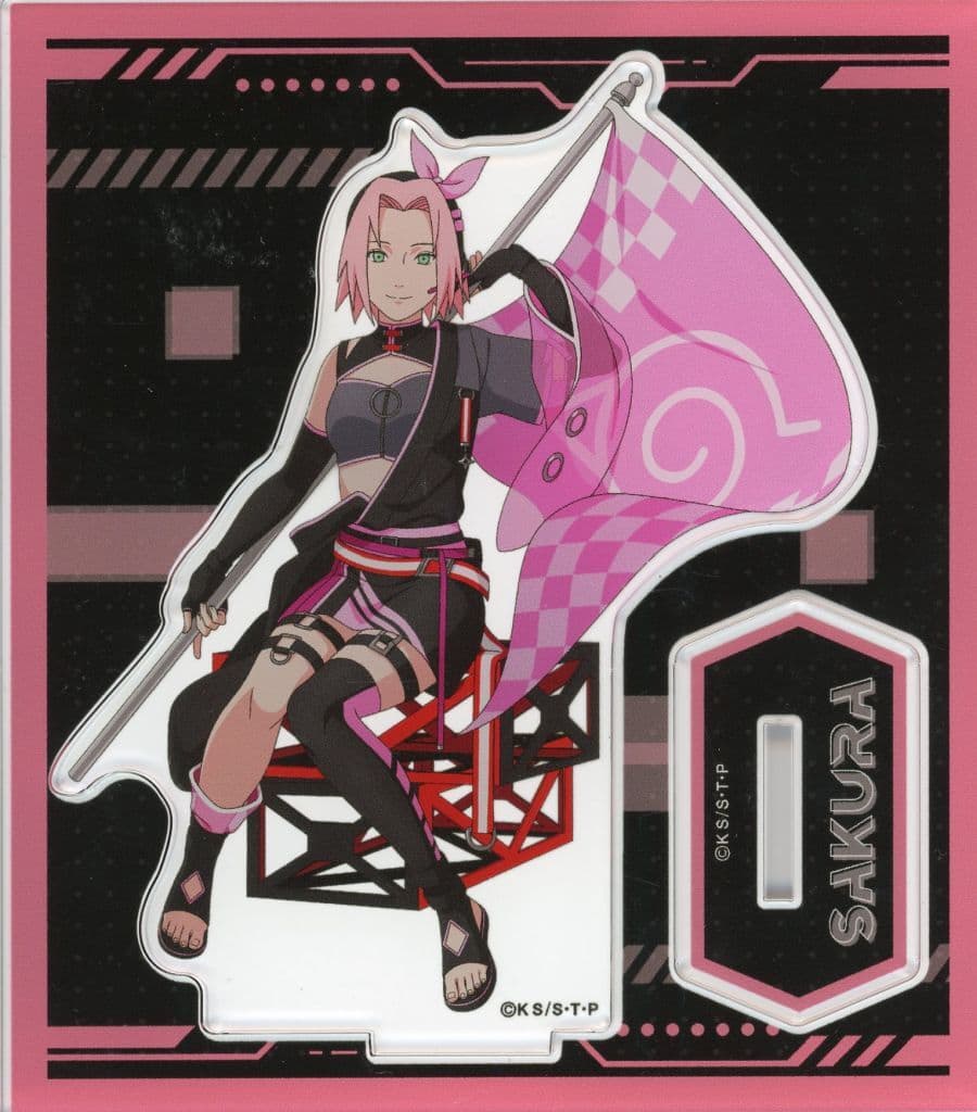 Sakura Haruno Cyber Style Acrylic Stand - Naruto Shippuden × RED° TOKYO TOWER - Approx. 110 x 125 mm - Pre-owned
