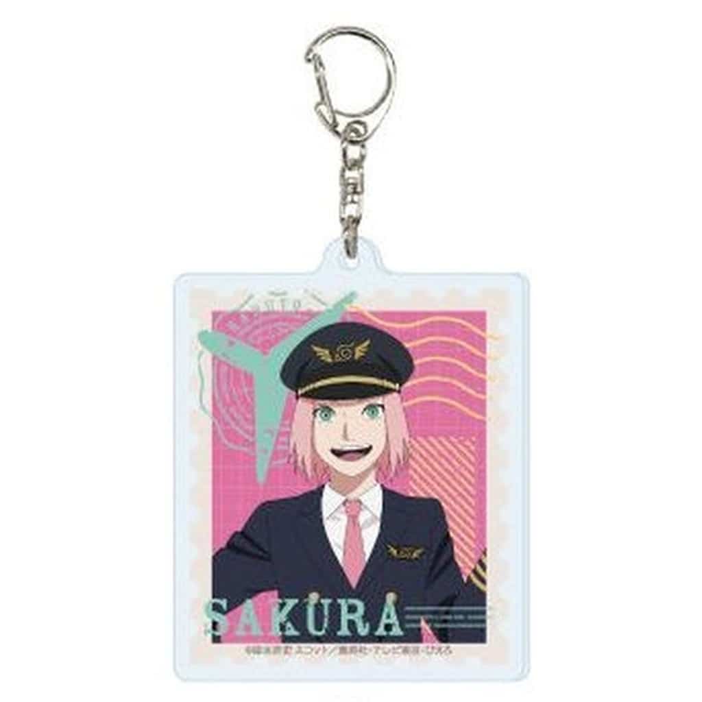Sakura Haruno Acrylic Keychain - Naruto Shippuden in TV-Tokyo Shop Pilot ver. (A3, Approx. 65 x 65 mm) - Pre-owned