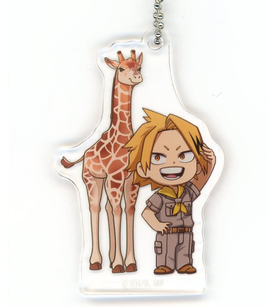 Denki Kaminari Acrylic Keychain - My Hero Academia x Tobu Zoo 2025 Trading Chibi Animal Interaction Ver. (ARMA BIANCA, Approx. 60 x 40 mm, Pre-owned)