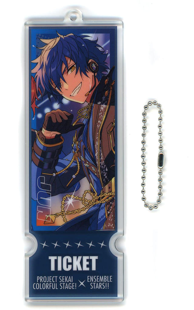 Jun Sazanami Acrylic Ticket-Style Keychain (EX) - Project SEKAI COLORFUL STAGE! feat. Hatsune Miku × Ensemble Stars!! - Approx. 12 cm - Sega - Pre-owned