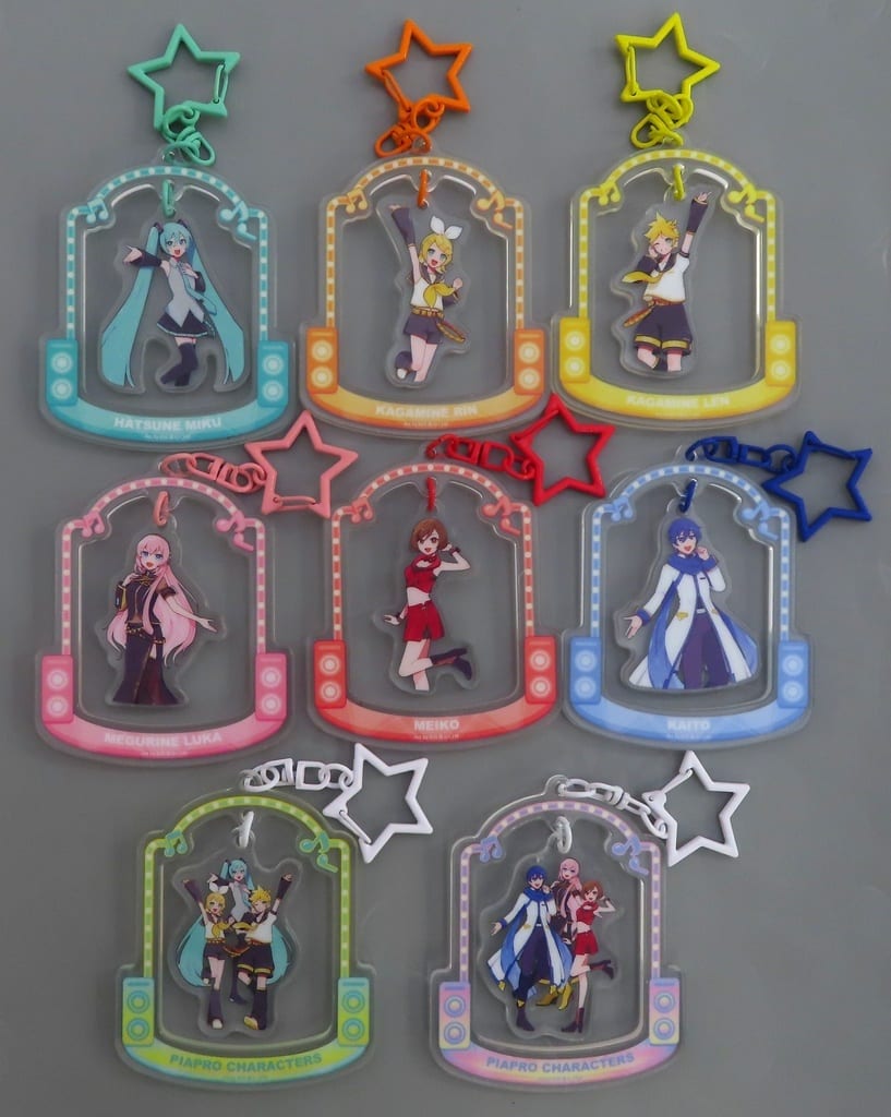 Hatsune Miku VOCALOID Acrylic Keychain Full 8-Piece Set - Santan - Approx. 58 x 115 x 3 mm (Pre-owned)