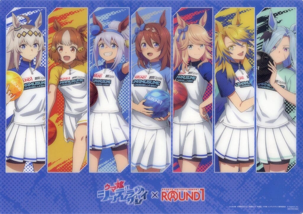 Group of 7 Full-Body Original B4 Plamatt - Umamusume: Cinderella Gray × ROUND1 Collaboration Pack/Room Bonus (Late Period) - Chugai Kogyo