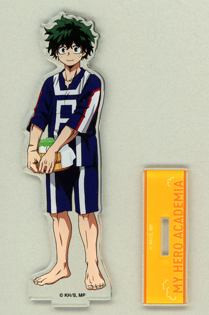 Izuku Midoriya Acrylic Stand - My Hero Academia × Gokurakuyu RAKU SPA Collaboration (Approx. 125 mm Figure, Base Approx. 60 x 20 mm, GK Marketing)