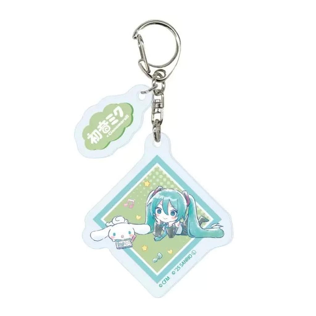 Hatsune Miku x Cinnamoroll Acrylic Keychain (Parts Attached) 03. Collaboration Illustration - A3 Brand - Pre-owned
