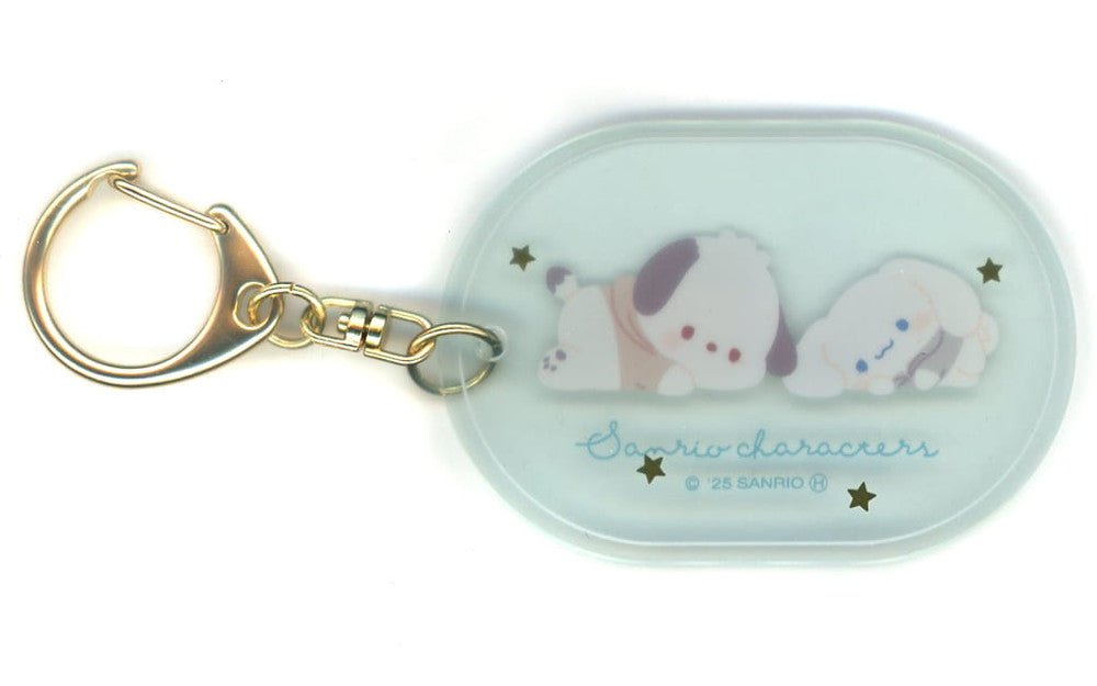 Pochacco & Cinnamoroll Light Blue Acrylic Keychain