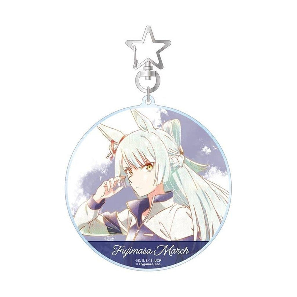 Fujimasa March Ani-Art aqua label BIG Acrylic Keychain - Umamusume: Cinderella Gray | AlmaBianca 10.5×9.9cm (Pre-owned)