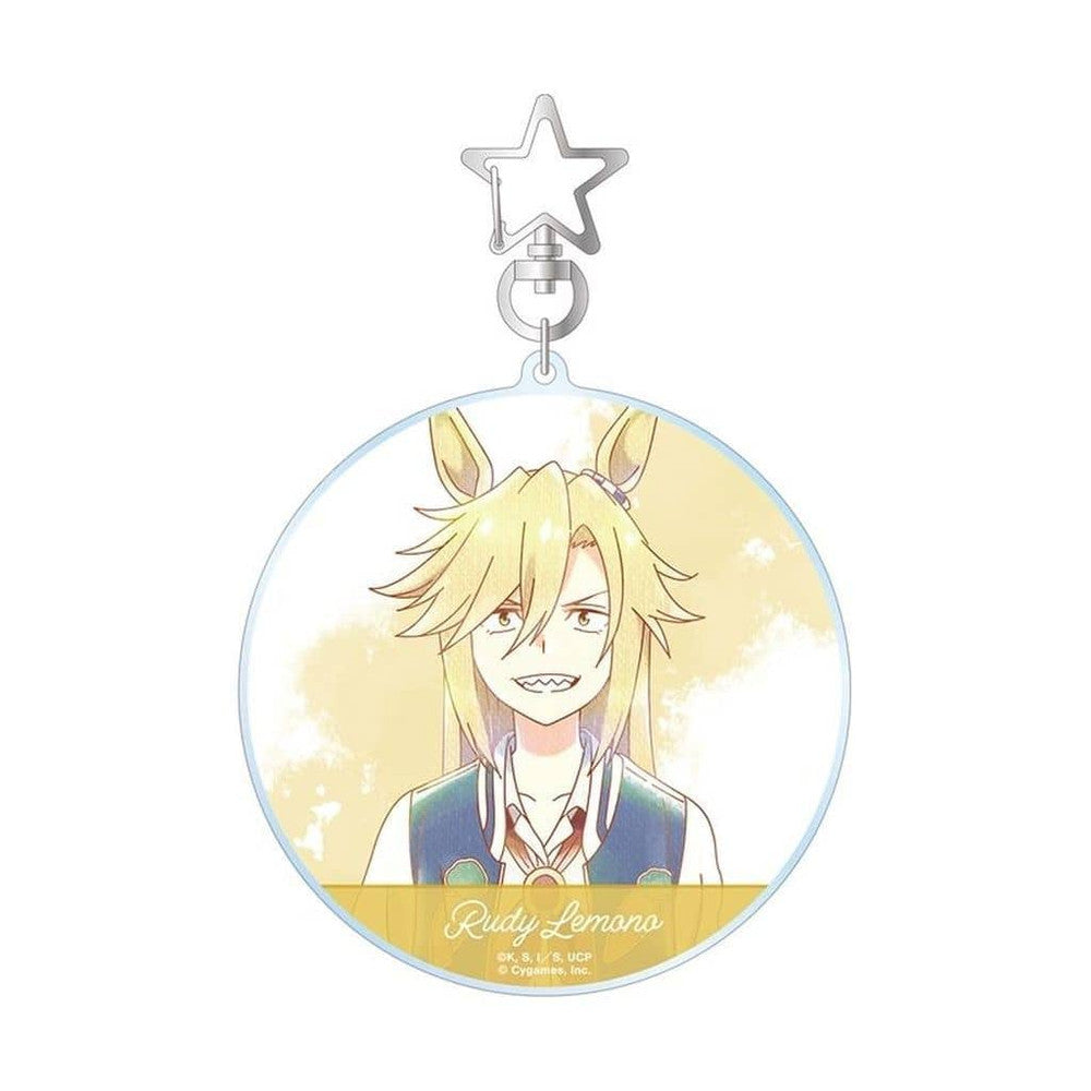 Rudy Lemono Ani-Art aqua label BIG Acrylic Keychain - Umamusume: Cinderella Gray (Alma Bianca, ~10.5×9.9cm, Used)