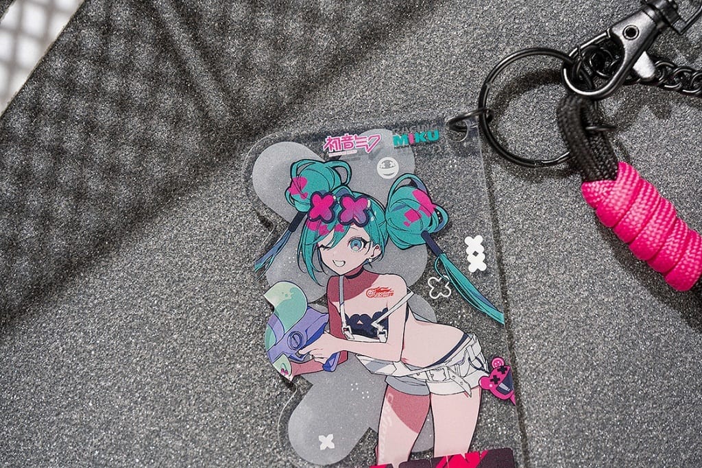 Hatsune Miku Racing Ver. 2025 Acrylic Card Keychain - Hatsune Miku GT Project (Good Smile Moment) - Approx. 5 cm - Pre-owned