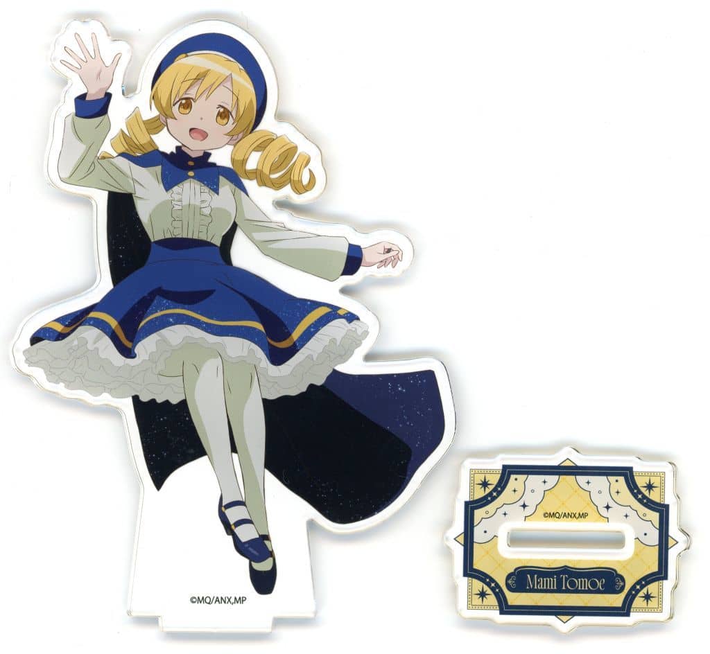 Mami Tomoe Acrylic Stand - Karaoke Manekineko x Puella Magi Madoka Magica the Movie: Rebellion Collaboration (Approx. 100 x 130 mm, Pre-owned)