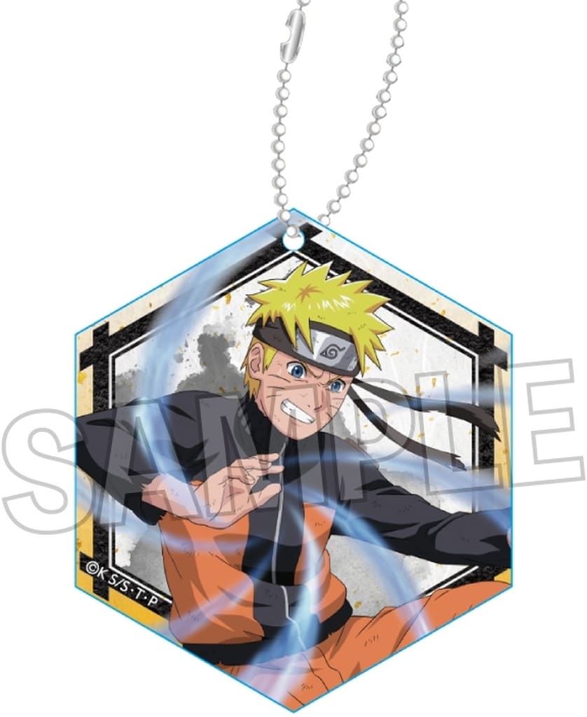 Naruto Uzumaki Acrylic Keychain 'Fighting Spirit!!' - Naruto Shippuden - PROOF - Approx. 50 x 50 mm (Pre-owned)