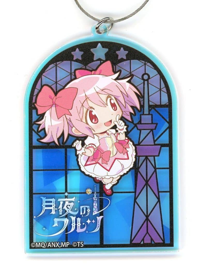 Madoka Kaname Mini Acrylic Keychain - Tokyo Skytree × Puella Magi Madoka Magica Moonlit Waltz Blind Aurora (Approx. 90 x 70 mm) - Pre-owned