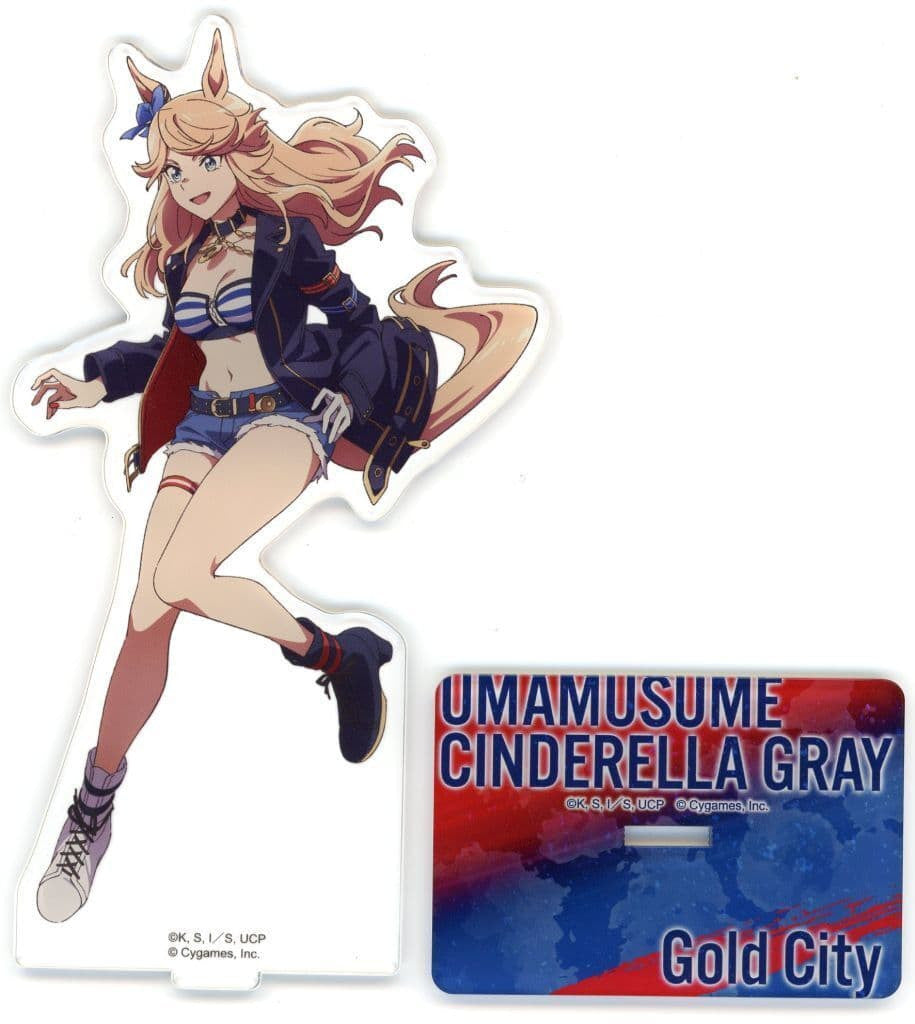 Gold City Acrylic Stand Umamusume Cinderella Gray EXHIBITION Movic 14.5cm Used