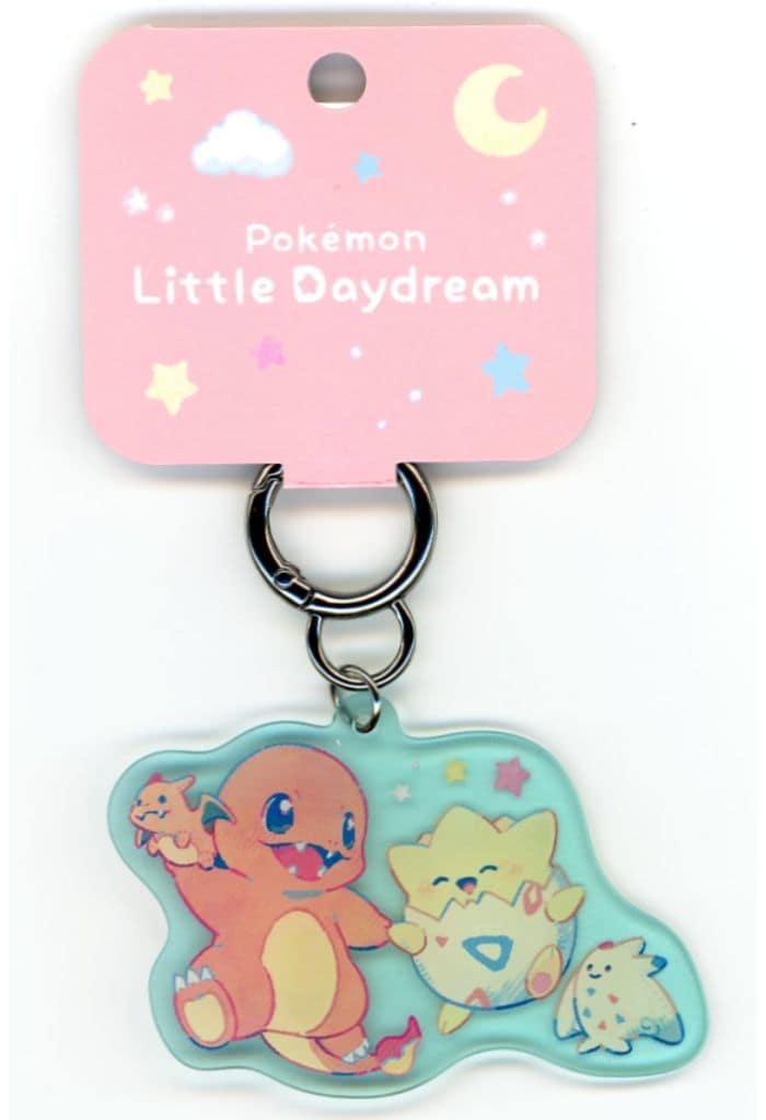 Charmander & Togepi Little Daydream Acrylic Keychain - Pokémon Center Exclusive (Approx. 8.2×0.4×9.5 cm) - Used