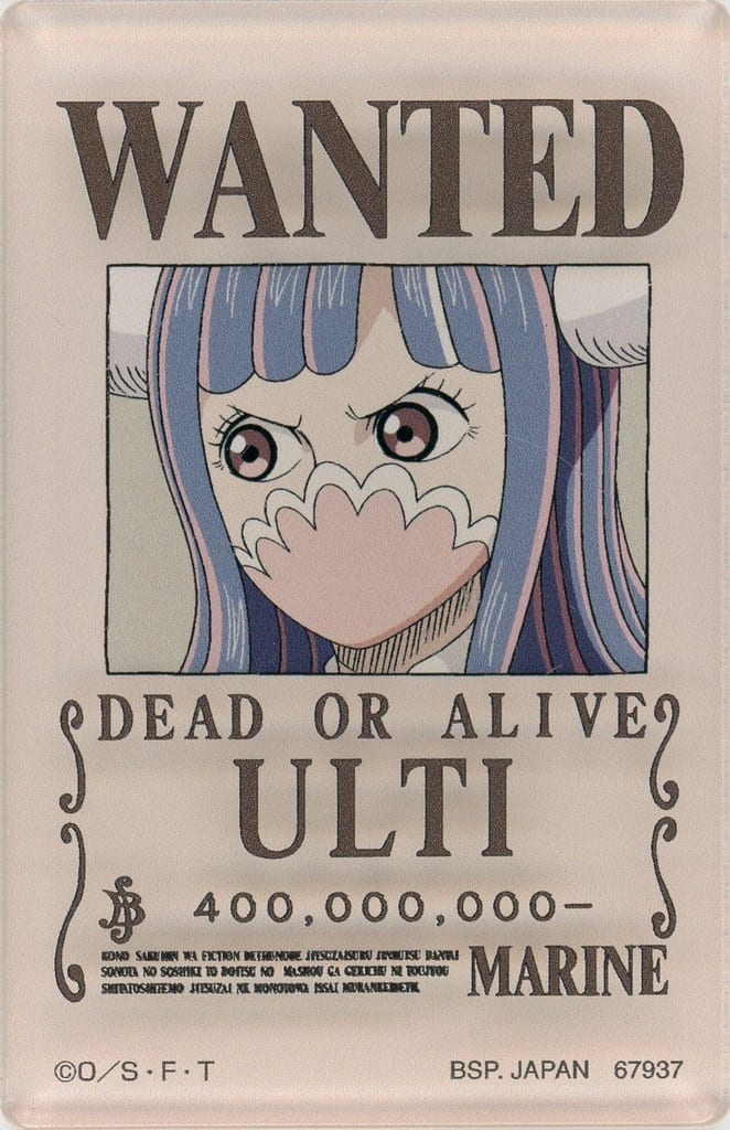 Ulti Wanted Poster Acrylic Block One Piece EX vol.3 G Prize