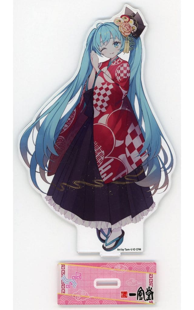 Hatsune Miku (Kimono) Acrylic Stand - Character Vocal Series - Hatsune Miku × Ippudo Collaboration - Crux - 16.5cm (Pre-owned)