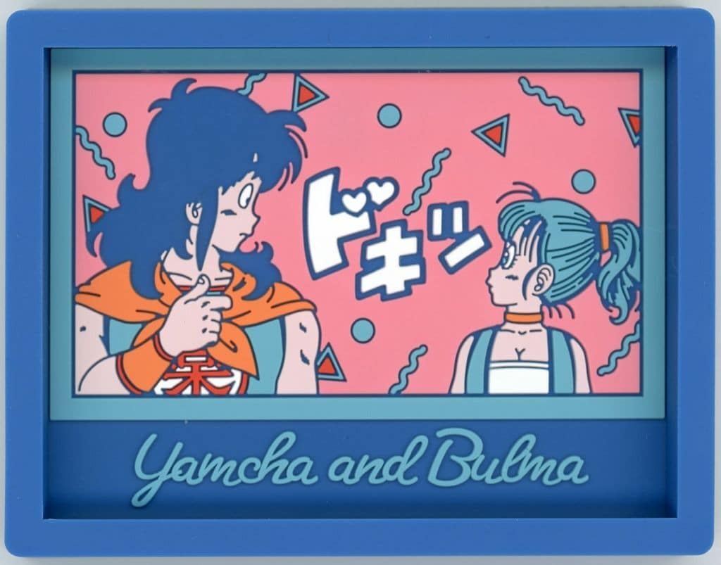 Yamcha & Bulma Rubber Tray from Dragon Ball Fantastic Adventure 2 Ichiban Kuji G Prize, Approx. 9 cm, BANDAI SPIRITS