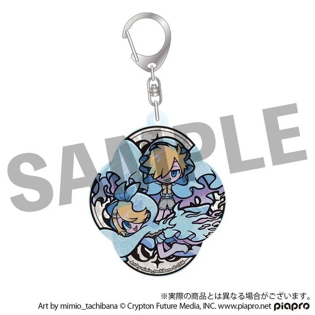 Hatsune Miku Acrylic Keychain - STEAKA 'Wochirare' × Obaken Afterparty Deformed Acrylic Keyholder (Approx. 57 x 70 mm, Pre-owned)