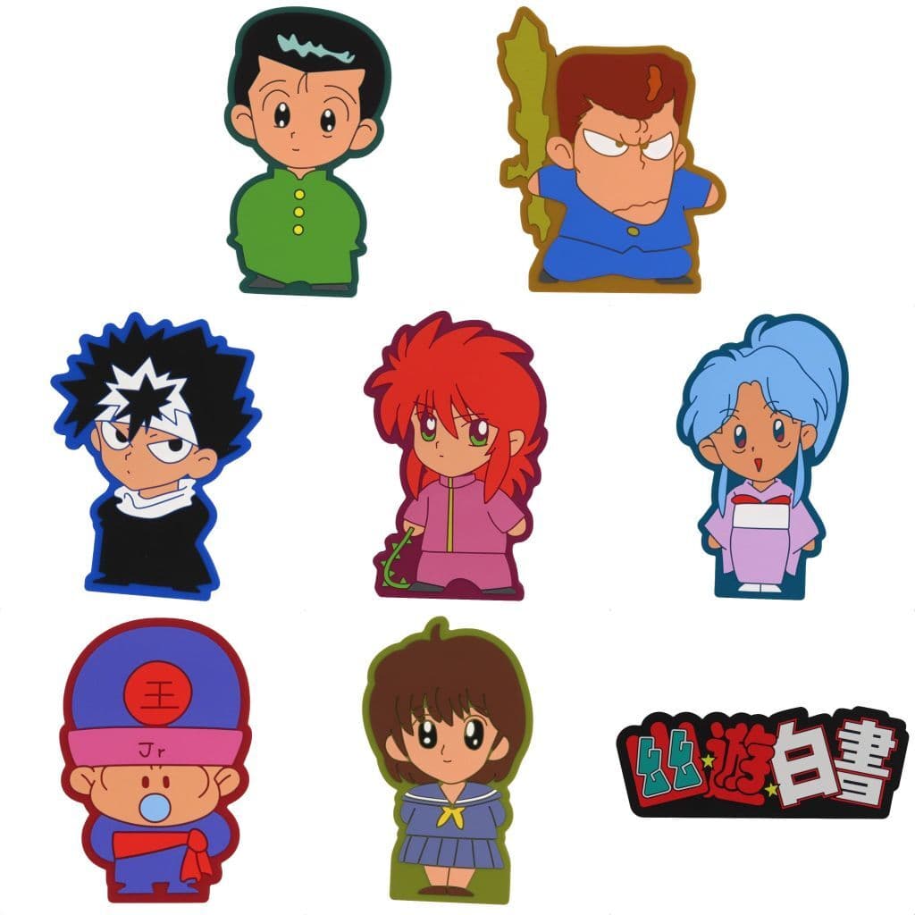 YuYu Hakusho Dark Tournament Edition Vol. 3 I Prize Rubber Stand Complete 8-Piece Set by BANDAI SPIRITS, Approx. 4–9 cm