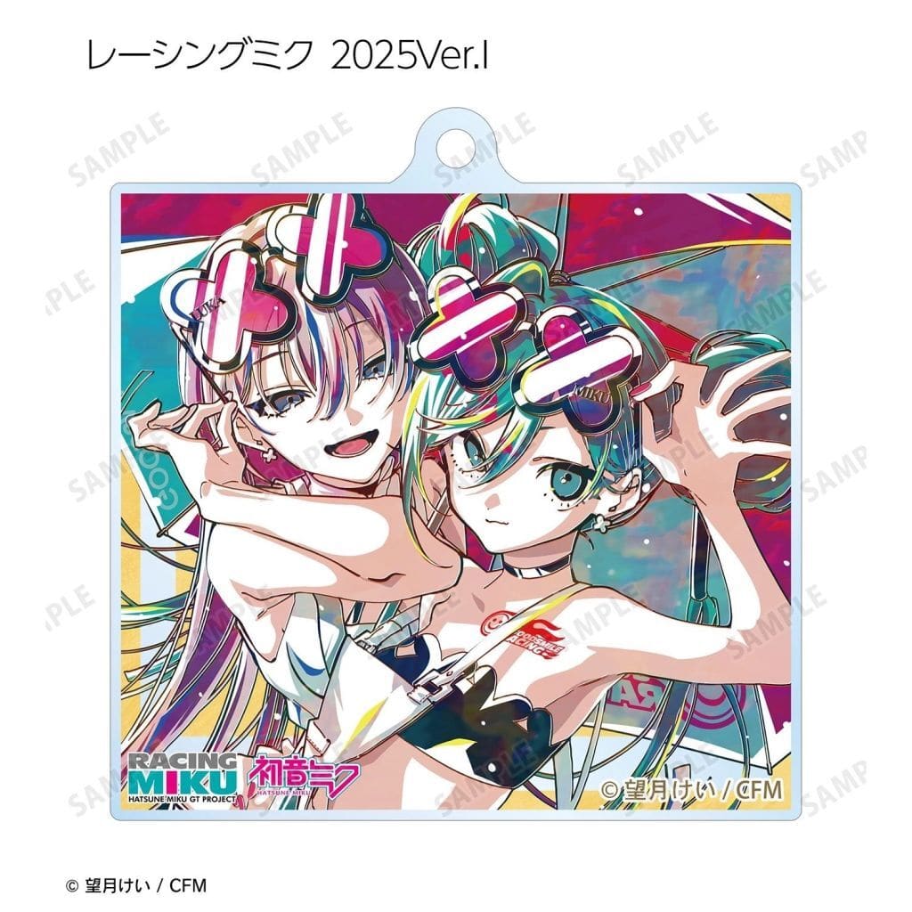 Racing Miku 2025 Ver. (I) Acrylic Ani-Art Trading Keychain - ARMA BIANCA - Approx. 65 x 63 mm - Pre-owned