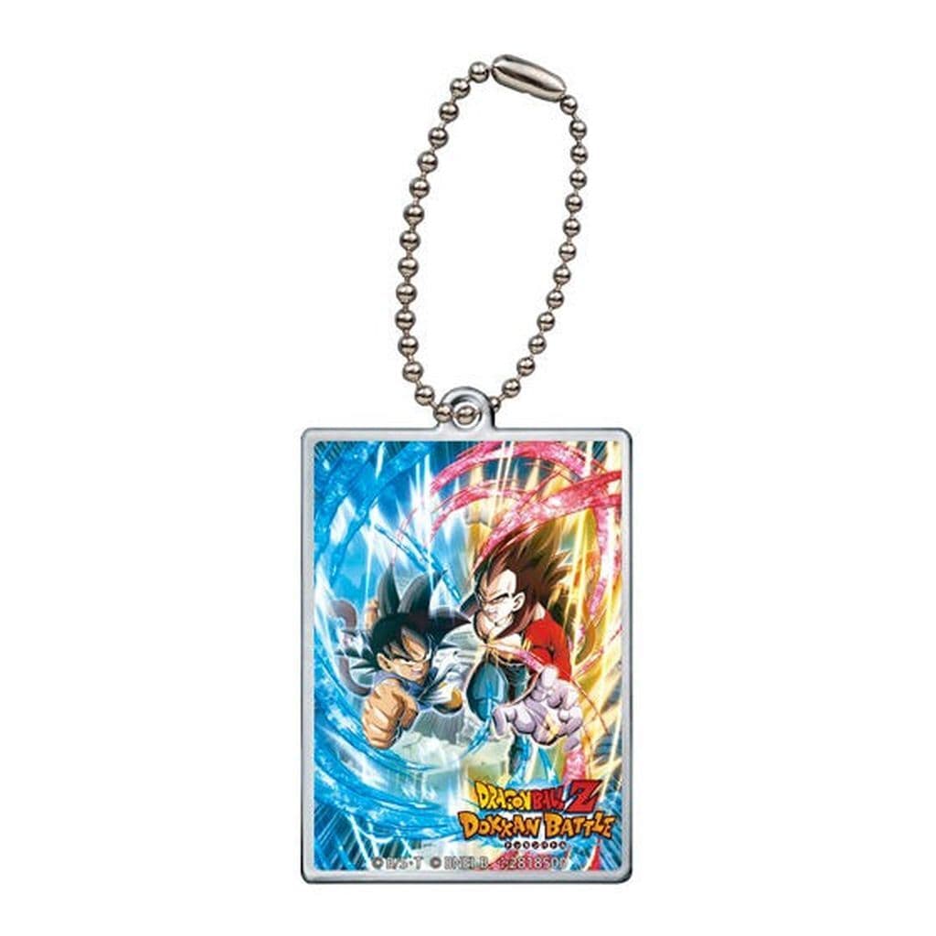 Son Goku (GT) & Super Saiyan 4 Vegeta (8th Anniversary) Acrylic Charm - Dragon Ball Z Dokkan Battle - Bandai - Approx. 55 mm (Pre-owned)