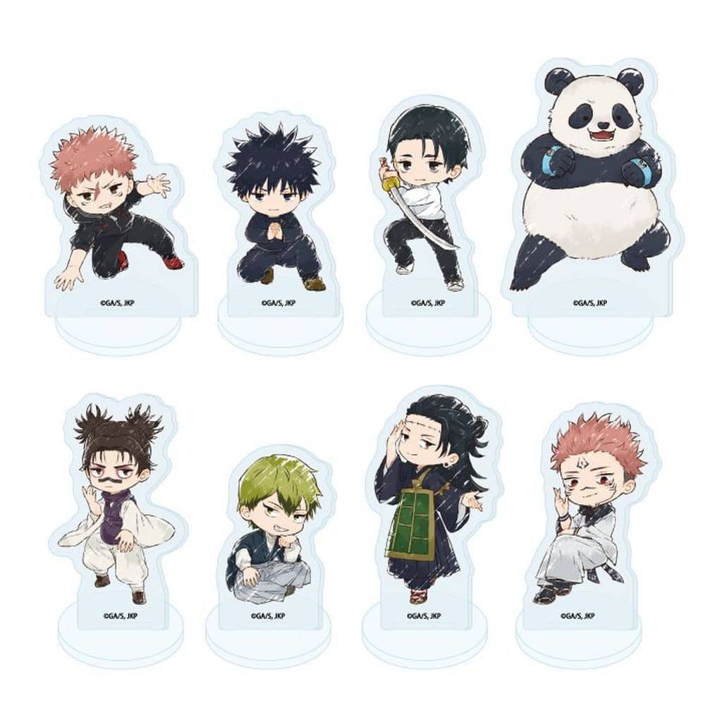 Jujutsu Kaisen GraffArt Acrylic Petit Stand Full 8-Piece Set - A3 GraffArt Illustration Collection (Height Approx. 70 mm, Pre-owned)