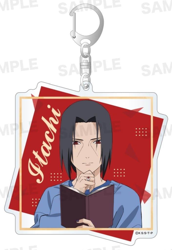 Itachi Uchiha Reading Ver. Acrylic Keyholder - Naruto Shippuden - Approx. 80 x 80 mm - Starmine (Pre-owned)