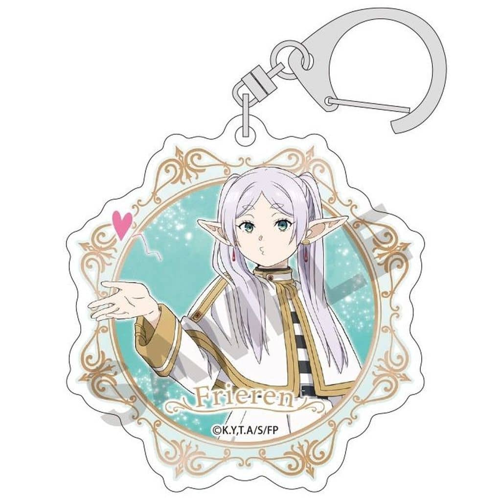 Trading Acrylic Keychain from Frieren Anime, Flying Kiss Variant, Approx. 65 x 65 mm, CRUX