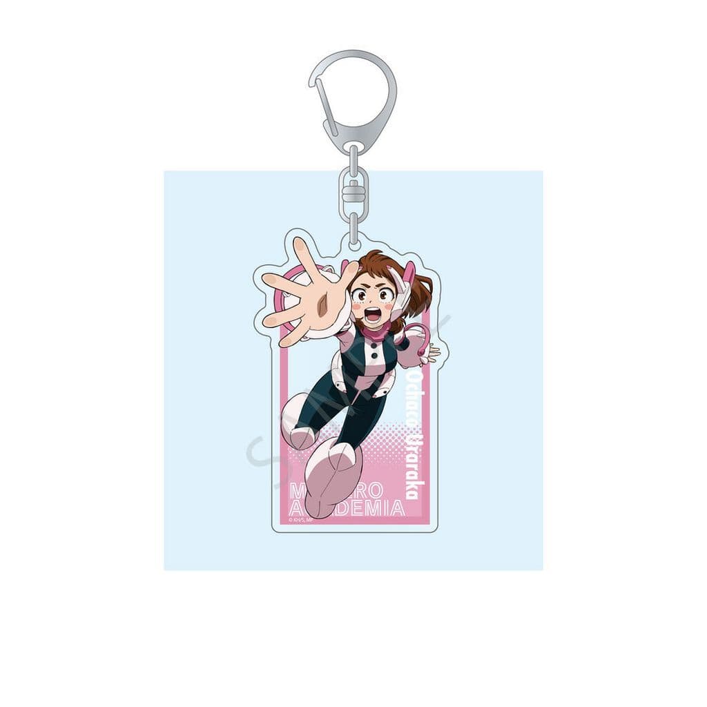 Ochaco Uraraka Acrylic Keychain - My Hero Academia Full-Body Acrylic Keyholder by MAW, Approx. 75 x 95 mm (Pre-owned), No. 03