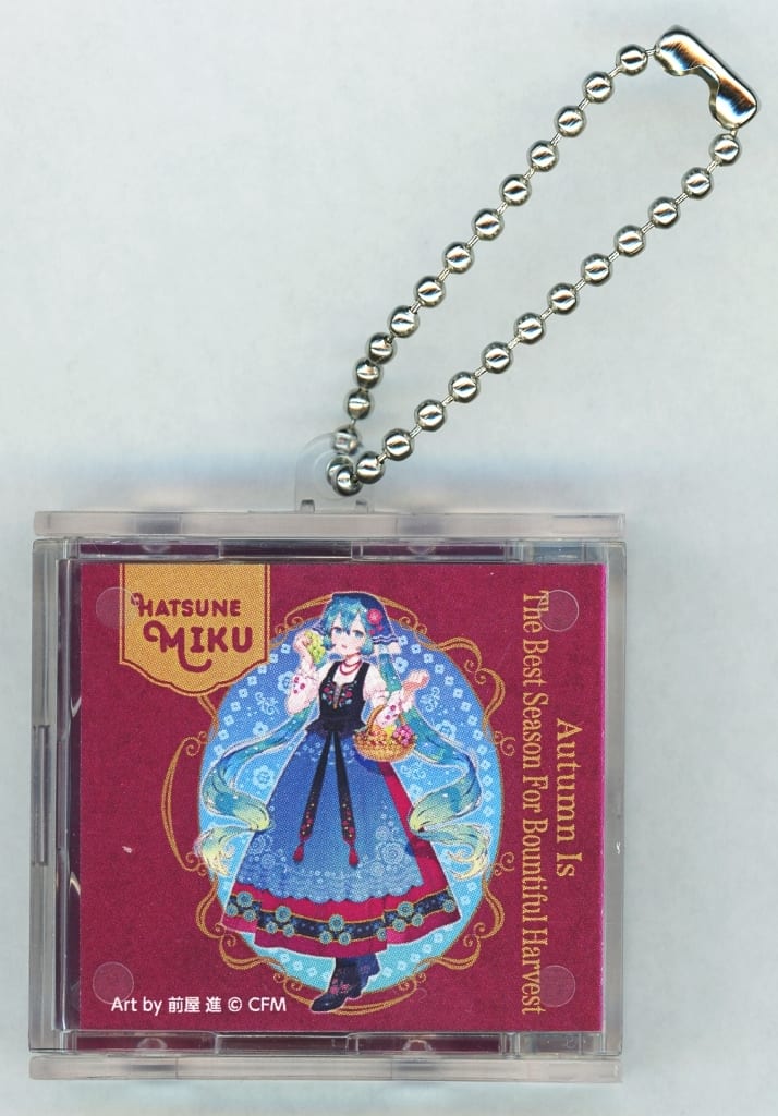 Hatsune Miku (Autumn Harvest) CD-Style Acrylic Keychain - VOCALOID × Lawson Collaboration - Double Culture Partners - Approx. 4.5 cm - Pre-owned
