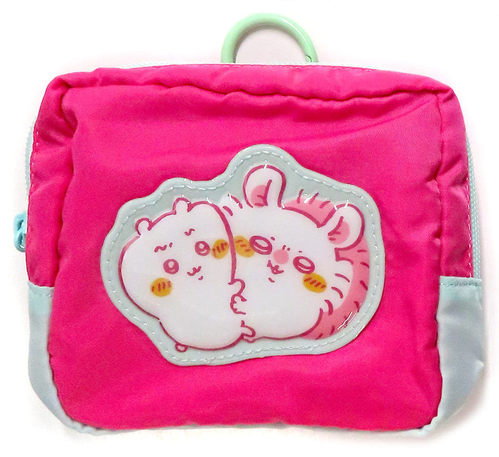 Chiikawa & Momonga Pink Puffy Applique Pouch