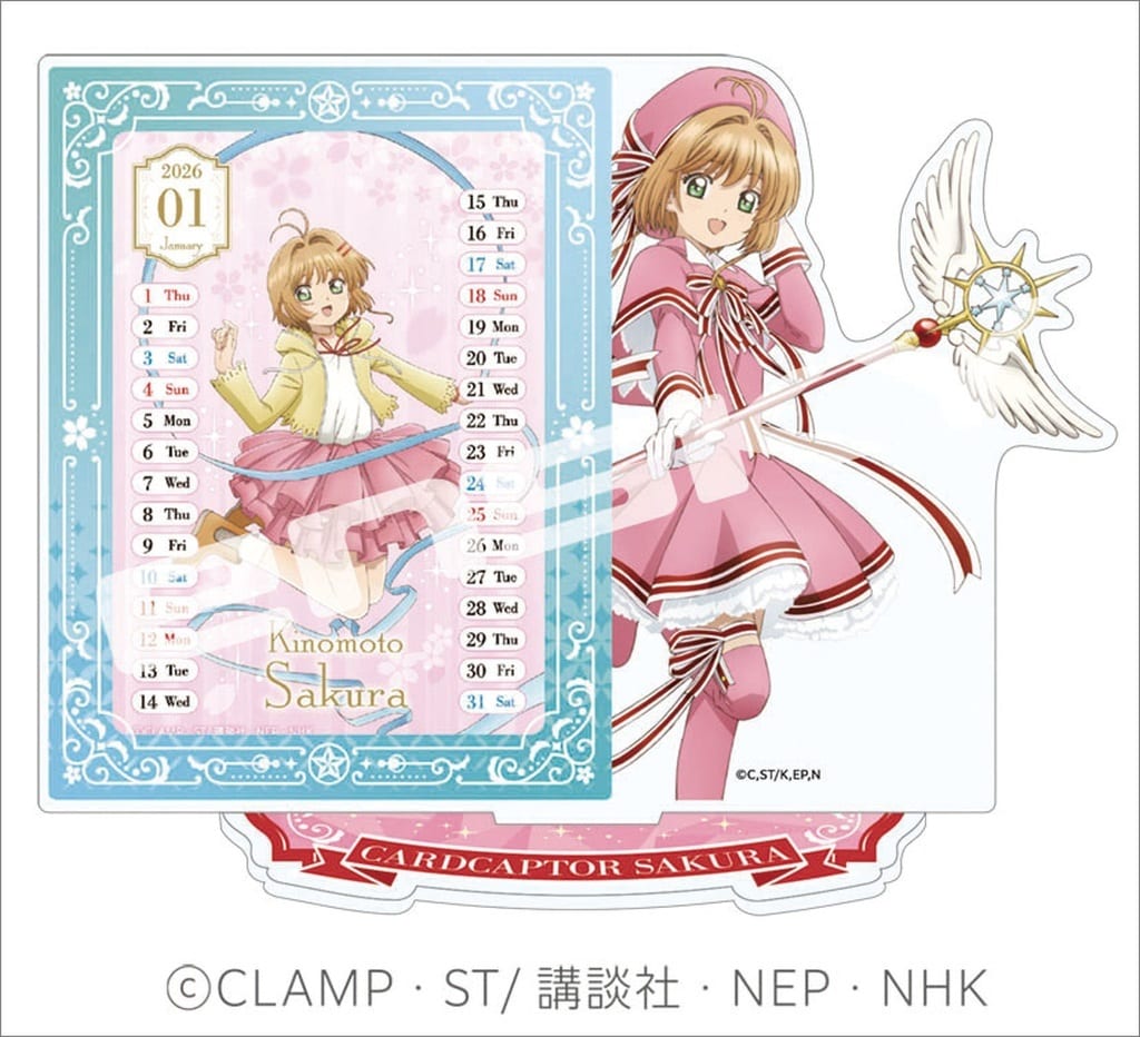 Cardcaptor Sakura 2026 Acrylic Stand Desk Calendar - Ensky - Approx. 11 x 15 cm (Pre-owned)