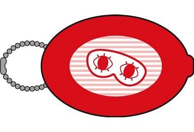 Sougo Okita Rubber Coin Case from Gintama by Broccoli, Red Design with Ball Chain, Approx. 12 mm Thick, Pre-Owned