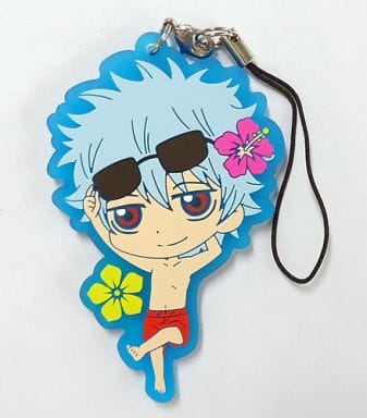 Gintoki Sakata Gintama Summer Water Play Rubber Strap by Movic, Approx. 7 cm, Pre-owned