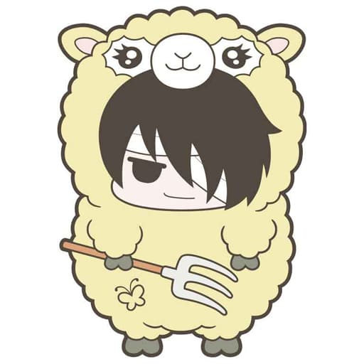 Shinsuke Takasugi Alpaca Rubber Mascot Keychain from Gintama Hata Prince Animal Paradise Love & Peace Farm by MegaHouse, Approx. 55 mm, Pre-Owned