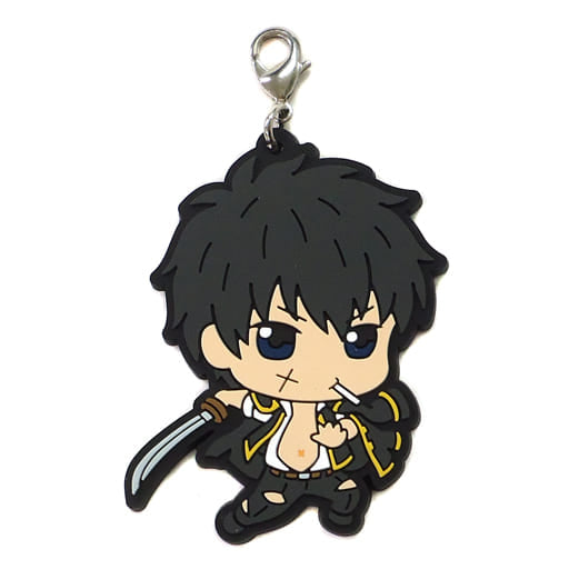 Toshiro Hijikata Rubber Mascot Keychain - Gintama Ichiban Kuji K Prize, Length Approx. 5 cm, Used