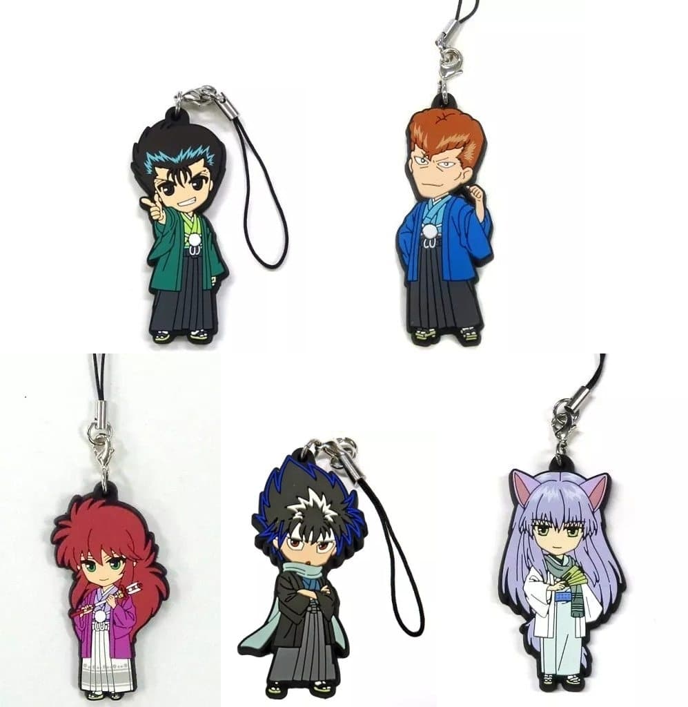 Yu Yu Hakusho Fortune Rubber Strap Complete Set of 5 Character Collection from Jump Festa 2018 by Chugaikogyo