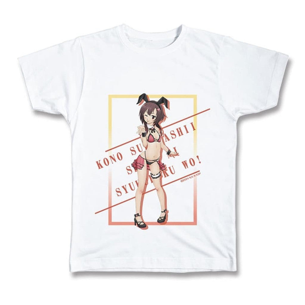 KonoSuba 3 Megumin Bunny-Style Swimsuit T-Shirt White L
