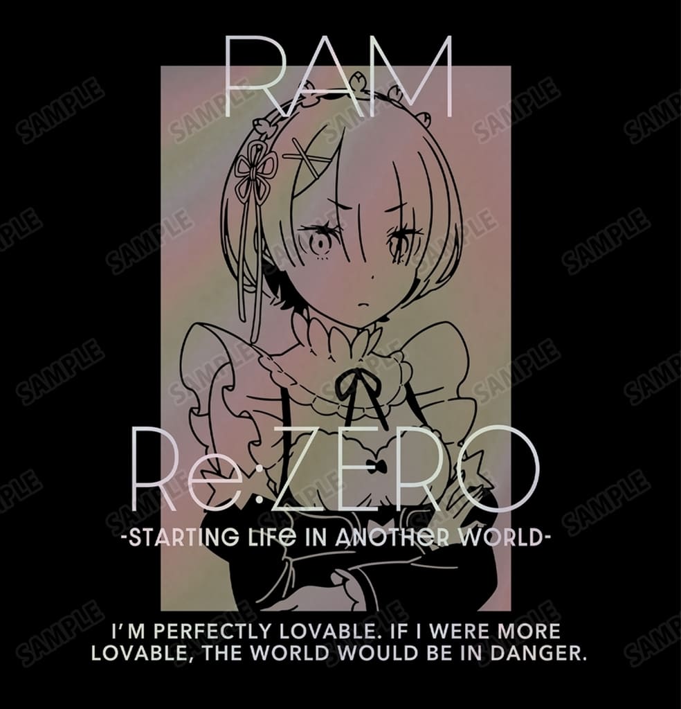 Re:ZERO Ram Aurora Flash T-Shirt – Black Men's XL