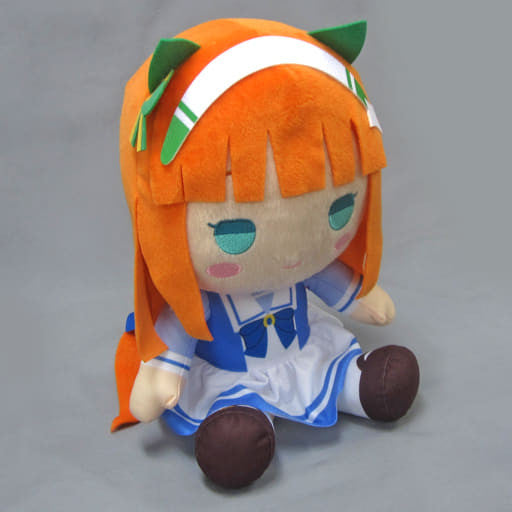 Silence Suzuka Formeits Plush XL - Umamusume Pretty Derby (System Service, ~40cm) Pre-owned with Headband Stain