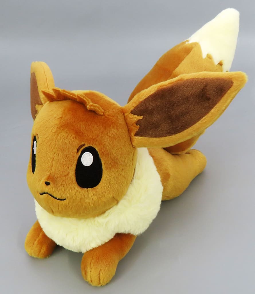 Eevee Life-Size Lying Down Plush - Pokémon Center Exclusive Plush (Approx. 36×41×25.5 cm)