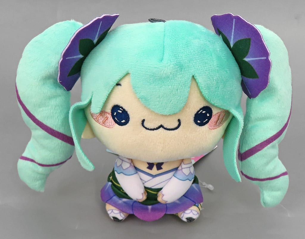 Hatsune Miku (A / Smiling) Mochipiko Plush - Morning Glory Edition - Furyu - 15cm (Pre-owned)