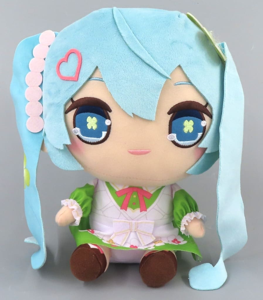 Hatsune Miku Kyurumaru BIG Plush - Clover ver. - 26cm (Furyu) Pre-owned