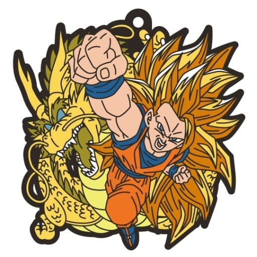 Son Goku Dragon Ball Rubber Mascot Keychain - Dragon Ball Z: Wrath of the Dragon Design, Approx. 55 x 55 mm, No. 9