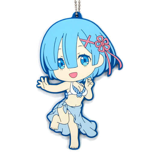 Rem Big Rubber Keychain Kyun Chara Illustrations Ichiban Kuji Re:Zero -Starting Life in Another World- Summer! Sea! Another World Summoning! F Prize