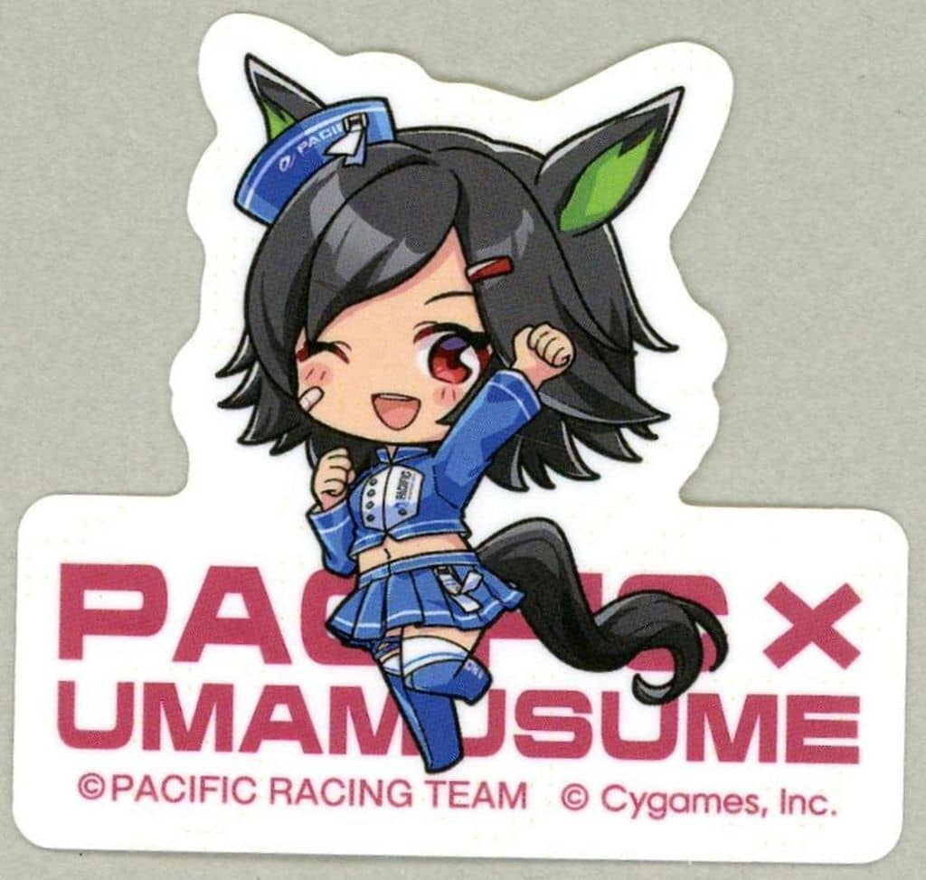 PACIFIC RACING TEAM Mini Character Sticker Vol. 1 - Umamusume Pretty Derby Collaboration (Approx. 5 x 5 cm, Pre-owned)