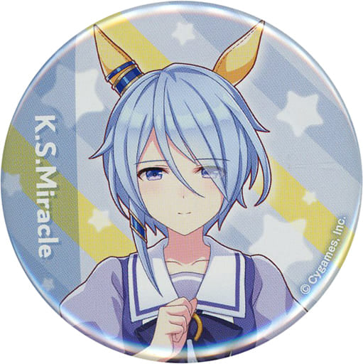K.S.Miracle Official Can Badge (School Uniform Ver.) — Umamusume Pretty Derby 4th EVENT SPECIAL DREAMERS!! EXTRA STAGE — Cygames — 56mm